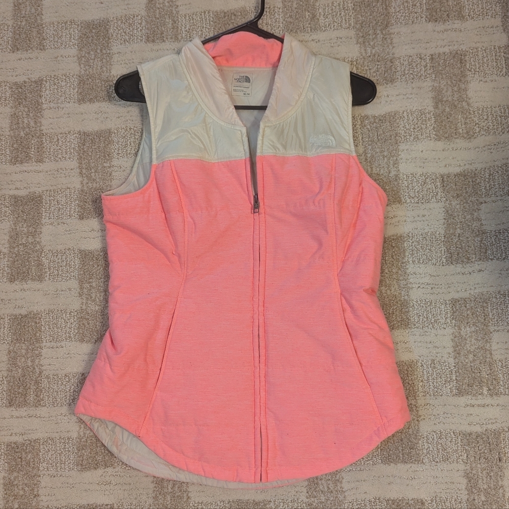 The North Face Pink and White Vest